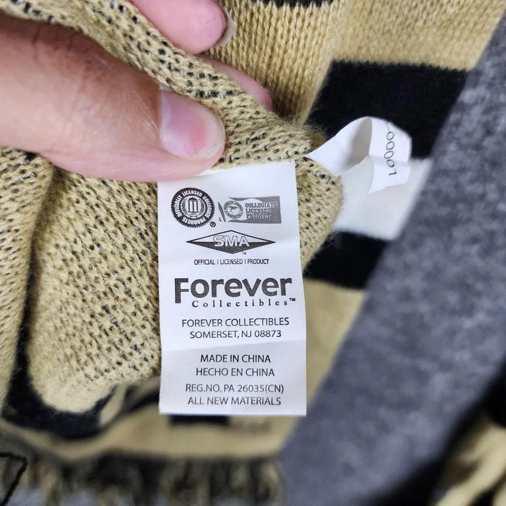 Forever Collectibles Scarf OS Gold Black Beat Navy Go Army West Point Knit